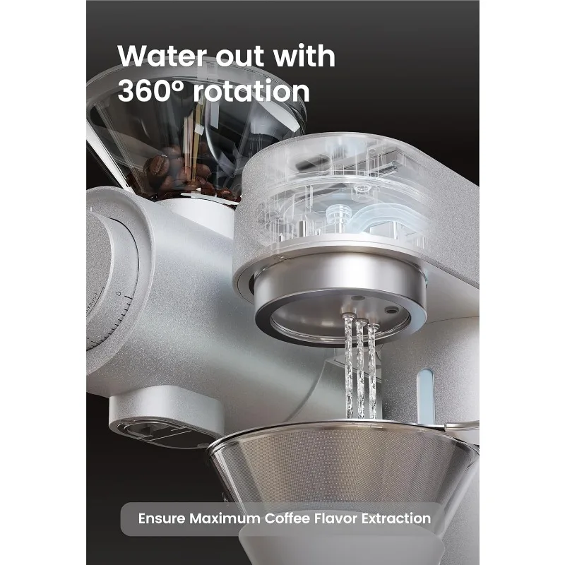 Gevi Professional Barista Coffee Machine | Smart Pour-over Drip Coffee Maker | Programmable Brew & Spin Speed | 51 Precise Grind 4