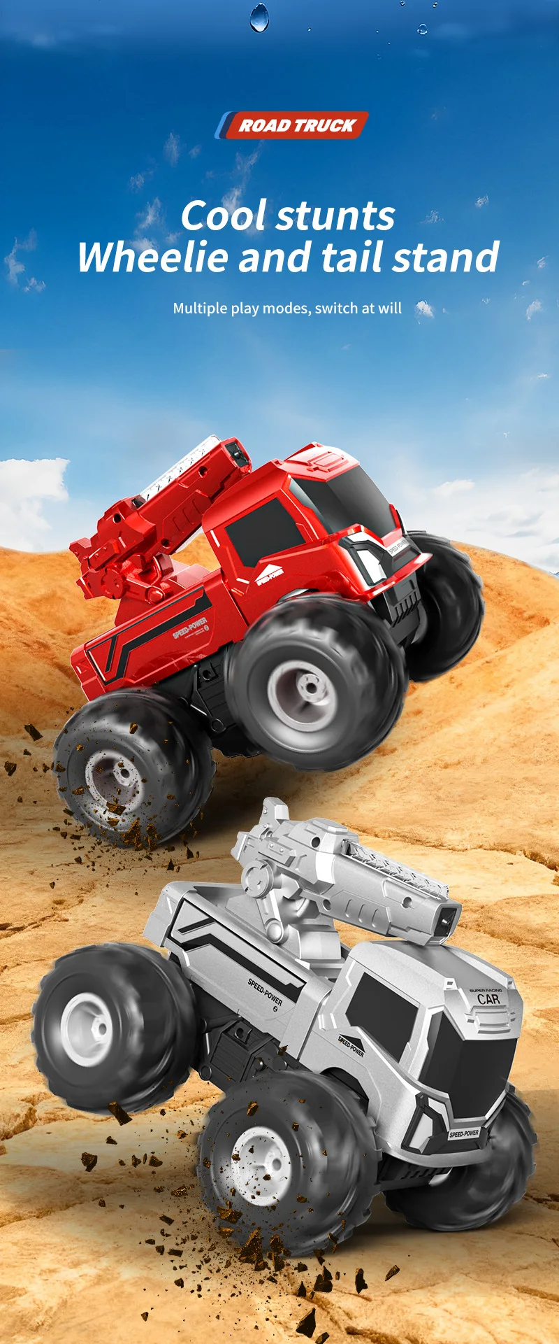 Remote Controlled 4wd Off-road Amphibious Water Cannon Toy Car_voghion.com