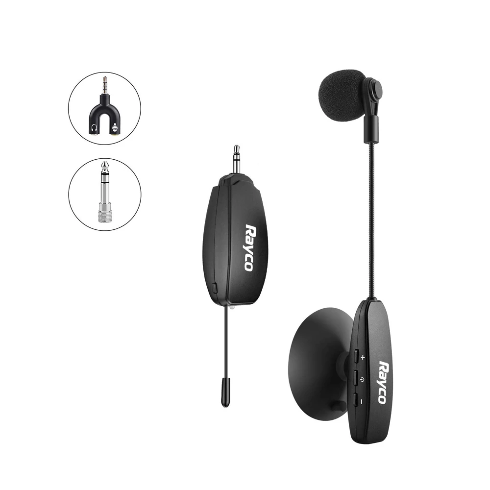 

Wireless Instrument Microphone Suction Cup Gooseneck Mic For Guitars Pianos Violins Cello Voice Recording