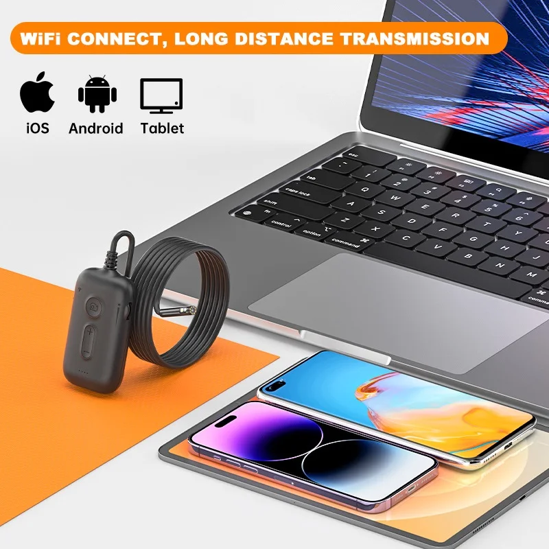 WIFI Endoscope HD1080P Single Dual Triple Lens Wireless Pipe Inspection Borescope Camera Car Checking Waterproof LEDs 2600mAh 2