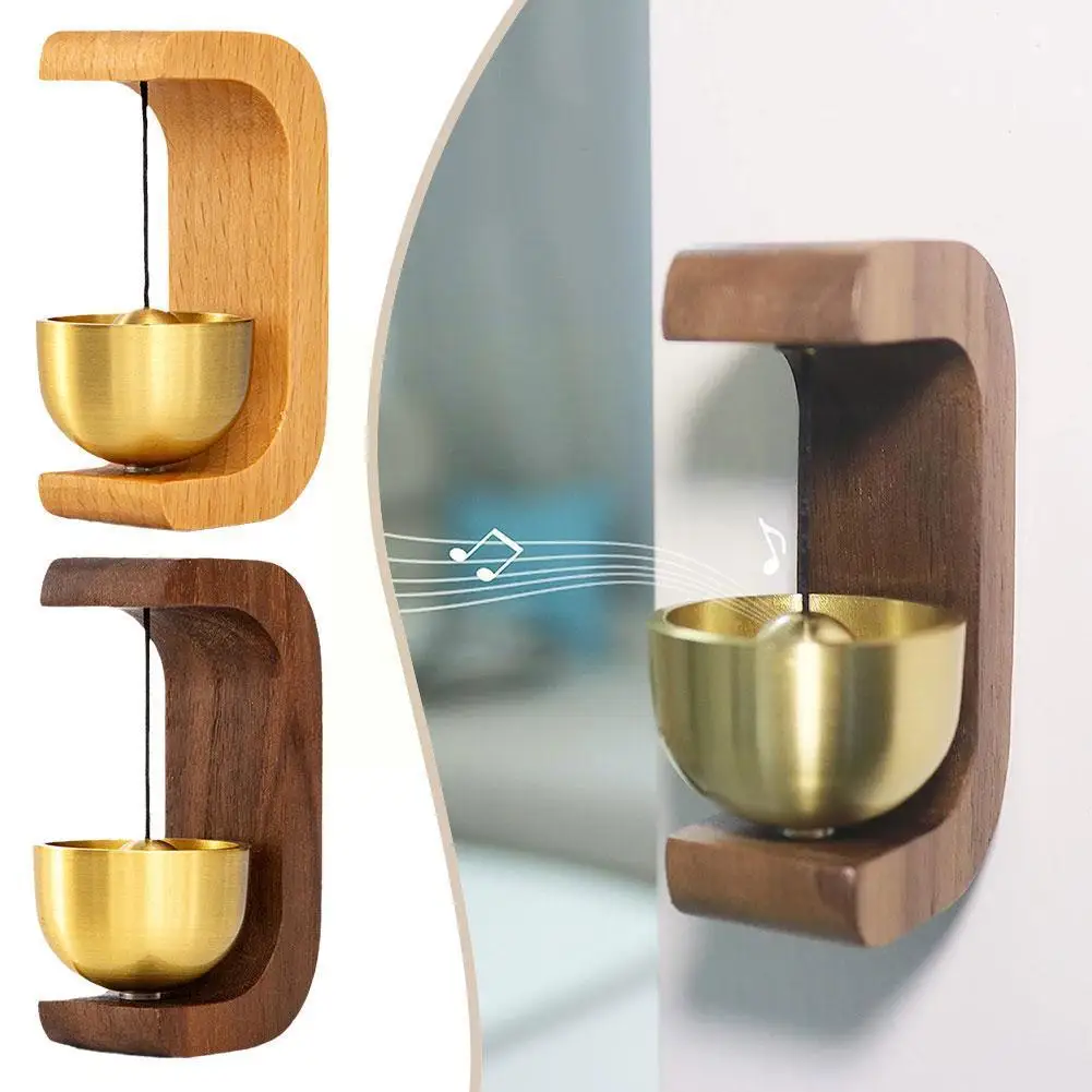 

Elk Cat Wind Chimes Japanese Wooden Doorbell Hanging Wind Bell Decor Wireless Doorbell for Home Entrance Reminder Bells Y2W6