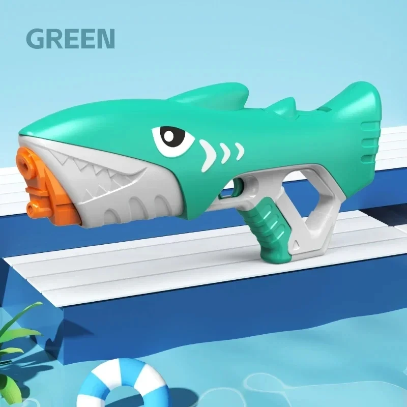 Summer Children Water Gun Automatic Large Capacity Electric Toy Cartoon Shark Outdoor Beach Pool Fight Party Water Toy for kid 5