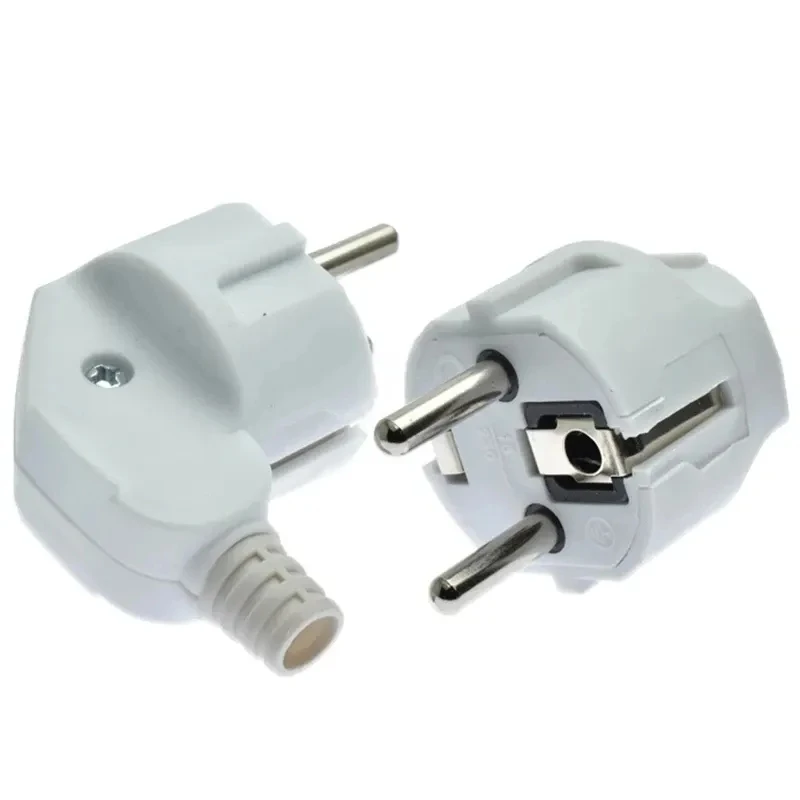 

10pcs EU 4.8mm Korea French Russia Germany AC Power Adaptor 16A 250V Wiring Assembly Male Europe Detachable Dismantling Plug