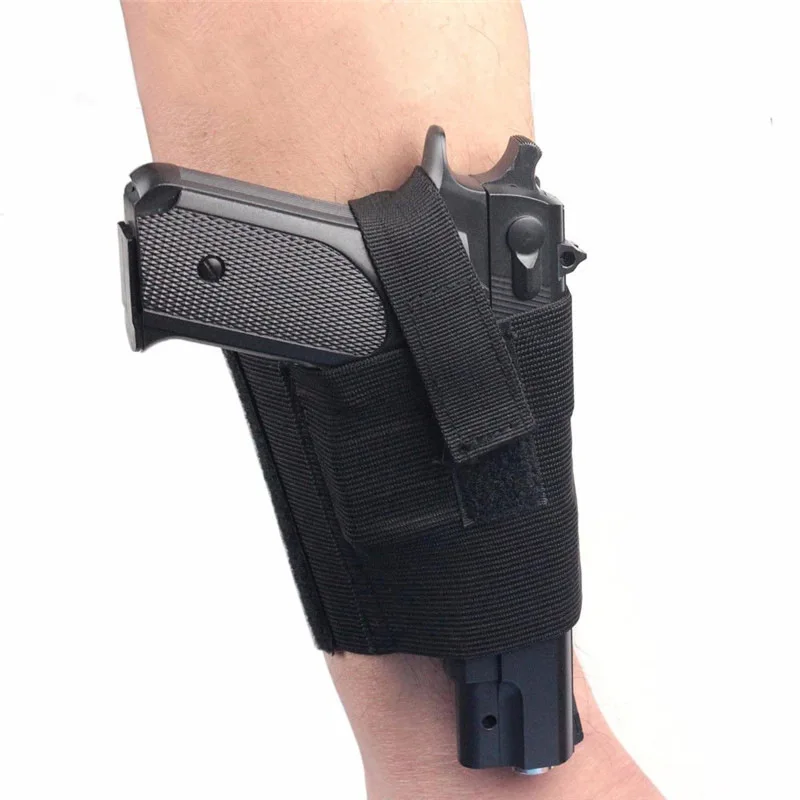 Concealed Ankle Gun Holster Universal Pistol Carry Holster Right Left Leg Strap Gun Padded Pouch Outdoor Tactical Gear
