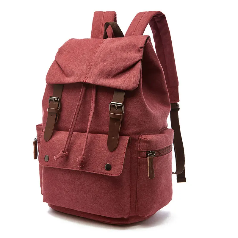 

Scione Vintage Canvas Men's School Backpack Bag Men Travel Backpack For Laptop Fashion Sport Women Backpack Large Capacity Bag