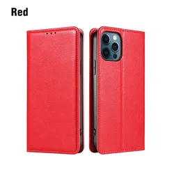 Premium Flip Cover Case Bag for Honor V30 (V30 Pro) (Red)