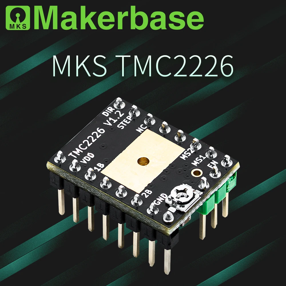 Makerbase-driver do Motor de Stepstick Mks Tmc2226 2226 Peças para Impressora 3d Uart Ultra Silencioso 25a vs Tmc2209 Tmc2208 - Imagem 4