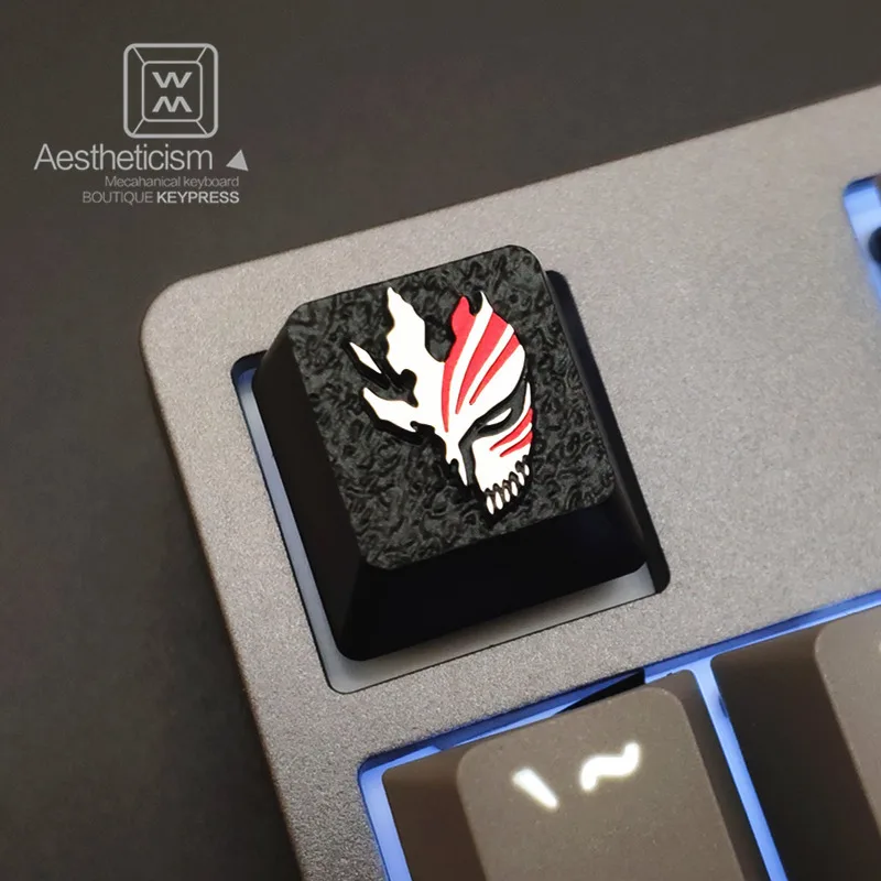 Morte Falsa Face Liga de Alumínio Chave Tampa Personalização Criativo Metal Maquinaria Teclado Keycap r4 Esc 1pc - Imagem 3