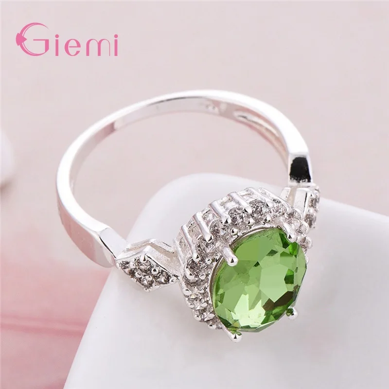 Silver Rings 925 Sterling Silver Rings Engagement Wedding Ring Section Rotation Curve Style Cubic Zircon Ring For Women Girl