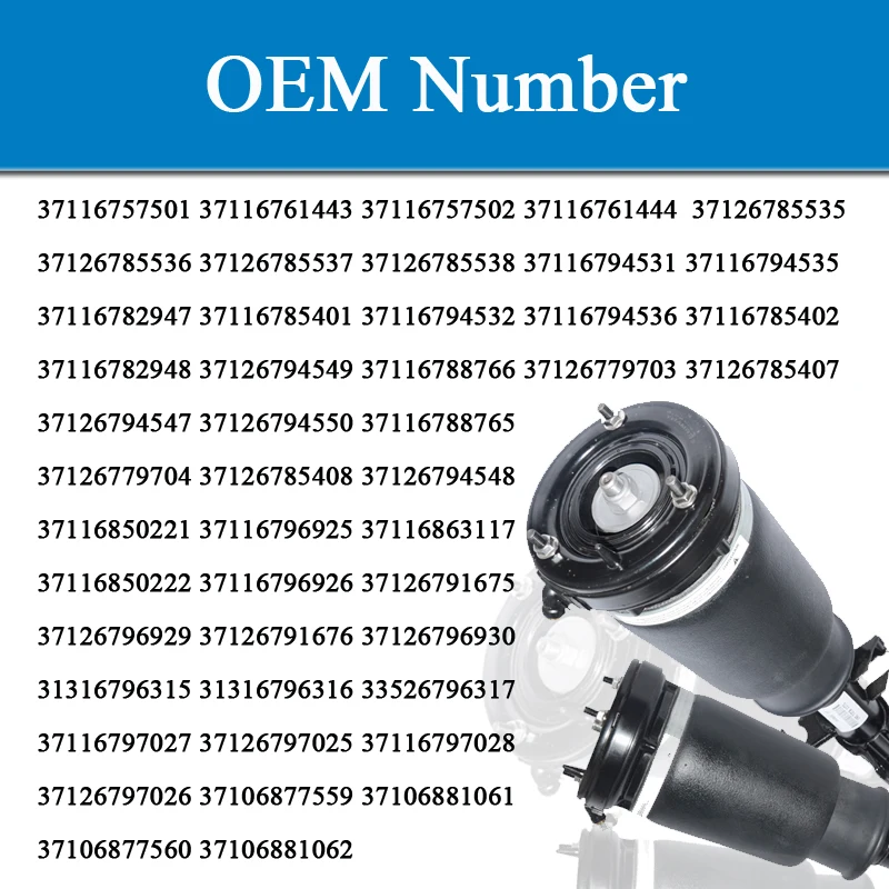 Shock Absorbers For E39 E53 E65 E70 E71 F01 F02 X3 F25 G11 G12 Cars Air Suspension Kit Amortiguadores 37116850221 37126791676 5