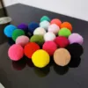 30Pcs 1.6"/4cm Cat Toy Balls Bulk Soft Kitten Pompon Toy Indoor Cats Interactive Play Training Toy Plush Balls Cats Favorite Toy 2
