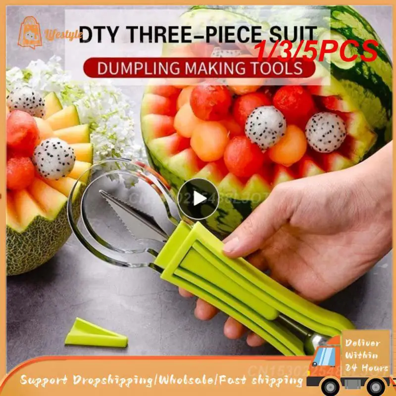 1/3/5PCS in 1 Melon Cutter Scoop Fruit Carving Knife Fruit Cutter Dig Pulp Separator Kitchen Gadgets Acces