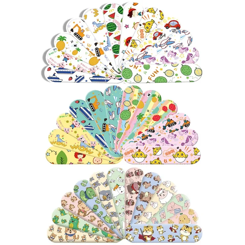 50-300pc Cartoon Animal Pattern Waterproof Hemostasis Kids Band Aid Stickers Adhesive Bandage Wound Strips Plasters for Children