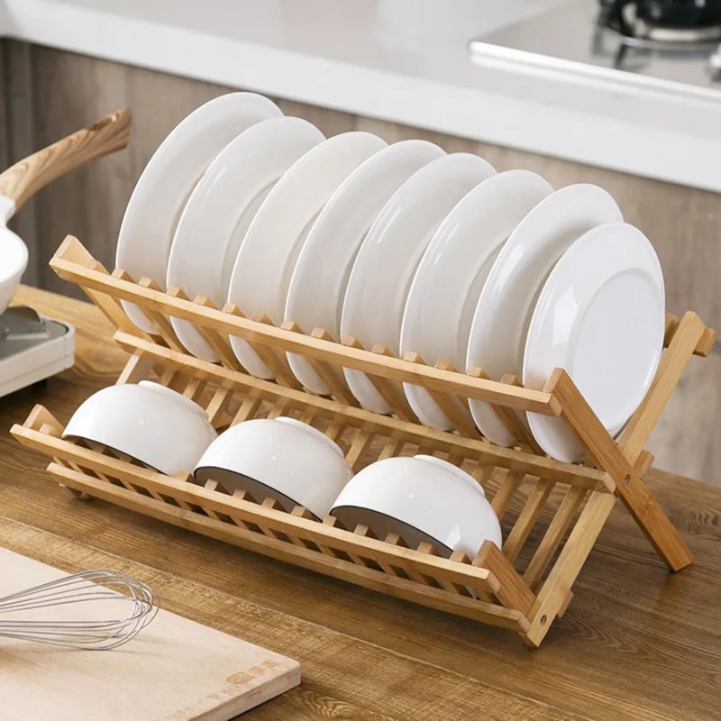 Folding Bamboo Dish Rack