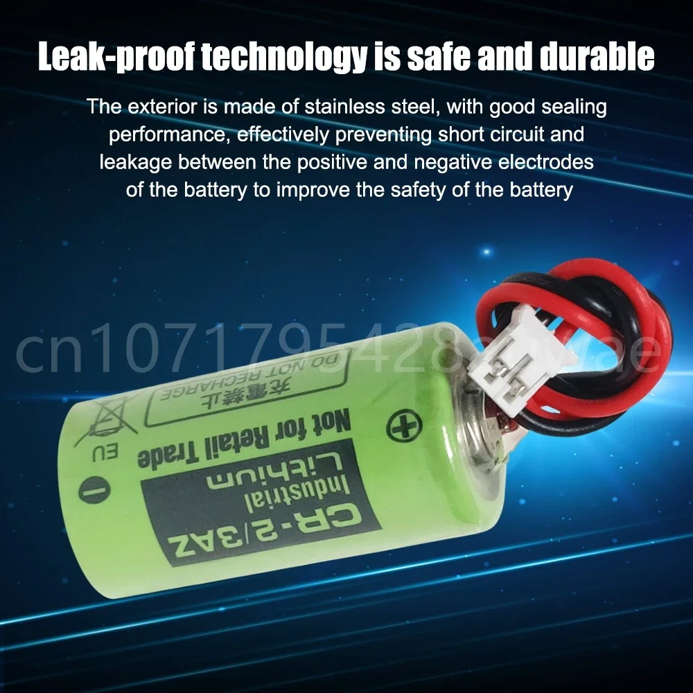 2PCS 3V CR-2/3AZ CR17335 Original Lithium PLC battery with white connector 4