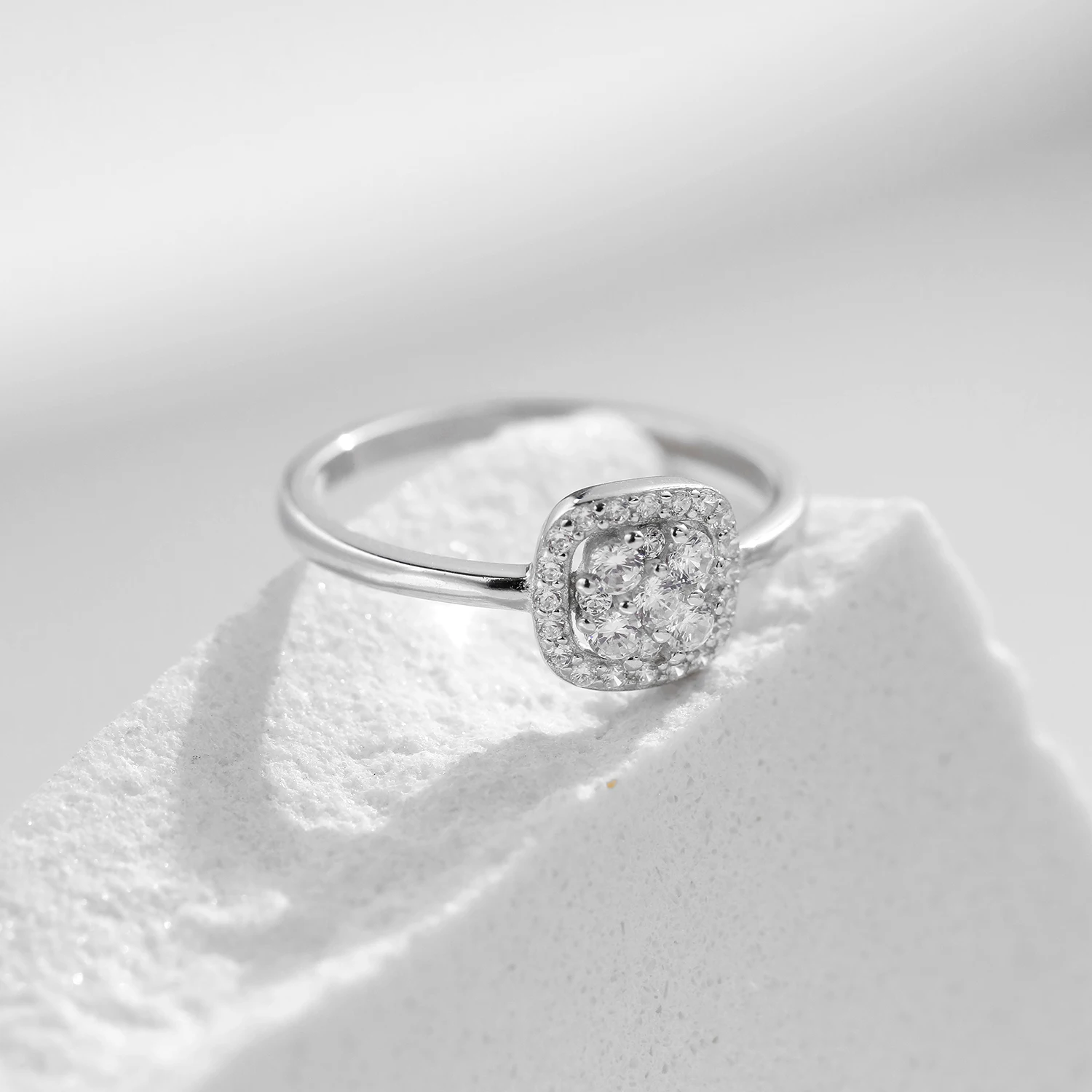 MODIAN 스파클링 VVS1 D 컬러 모이사나이트 반지, 웨딩 밴드 반지, 여성용 파인 주얼리 선물