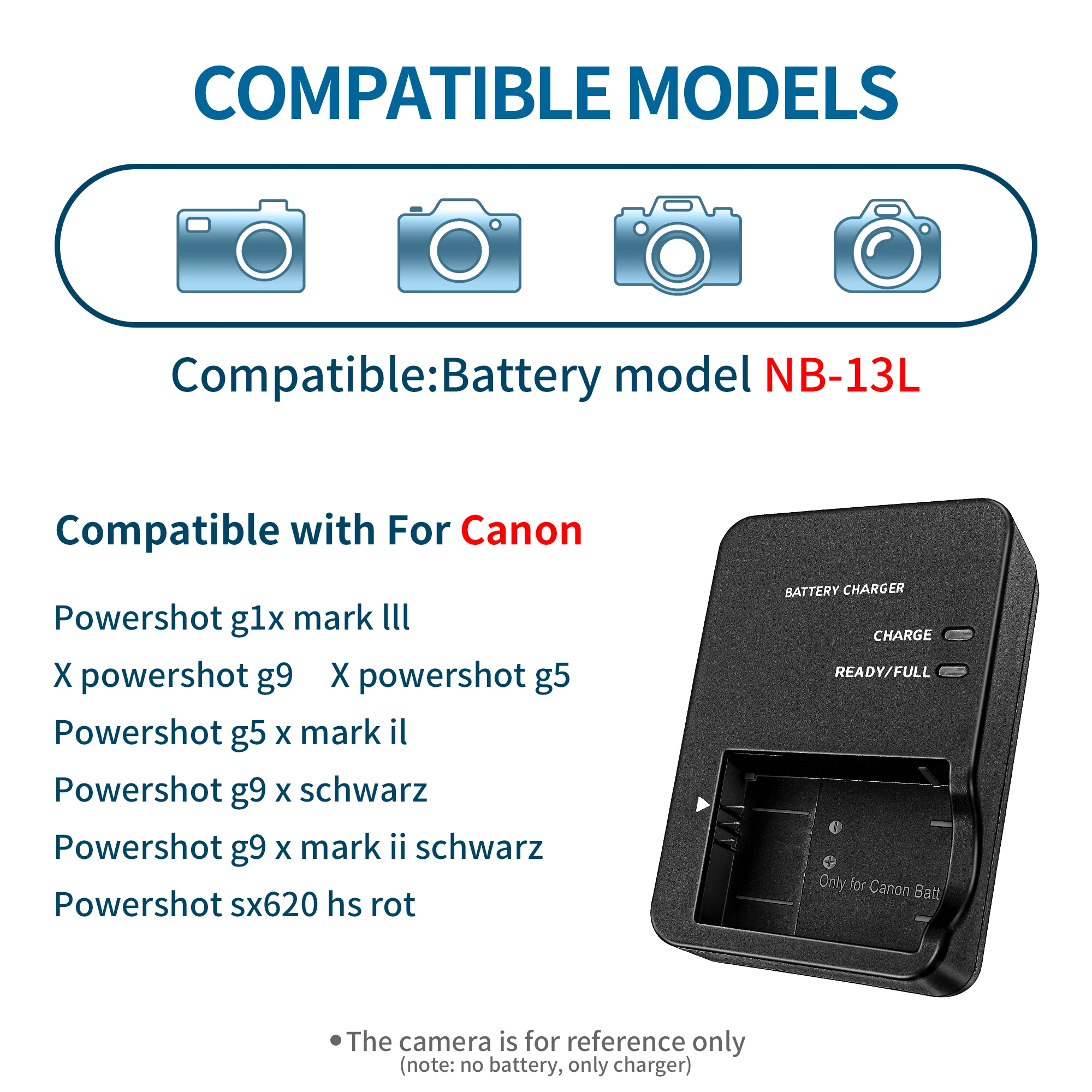 CB-2LH CB-2LHT CB-2LHE Battery Charger For Canon G5x G7x G9X Mark