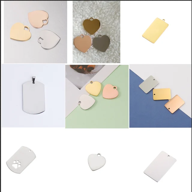 Blank Stainless Steel Tags Mirror Polished  Stainless Steel Stamping Blanks  Tags - Charms - Aliexpress