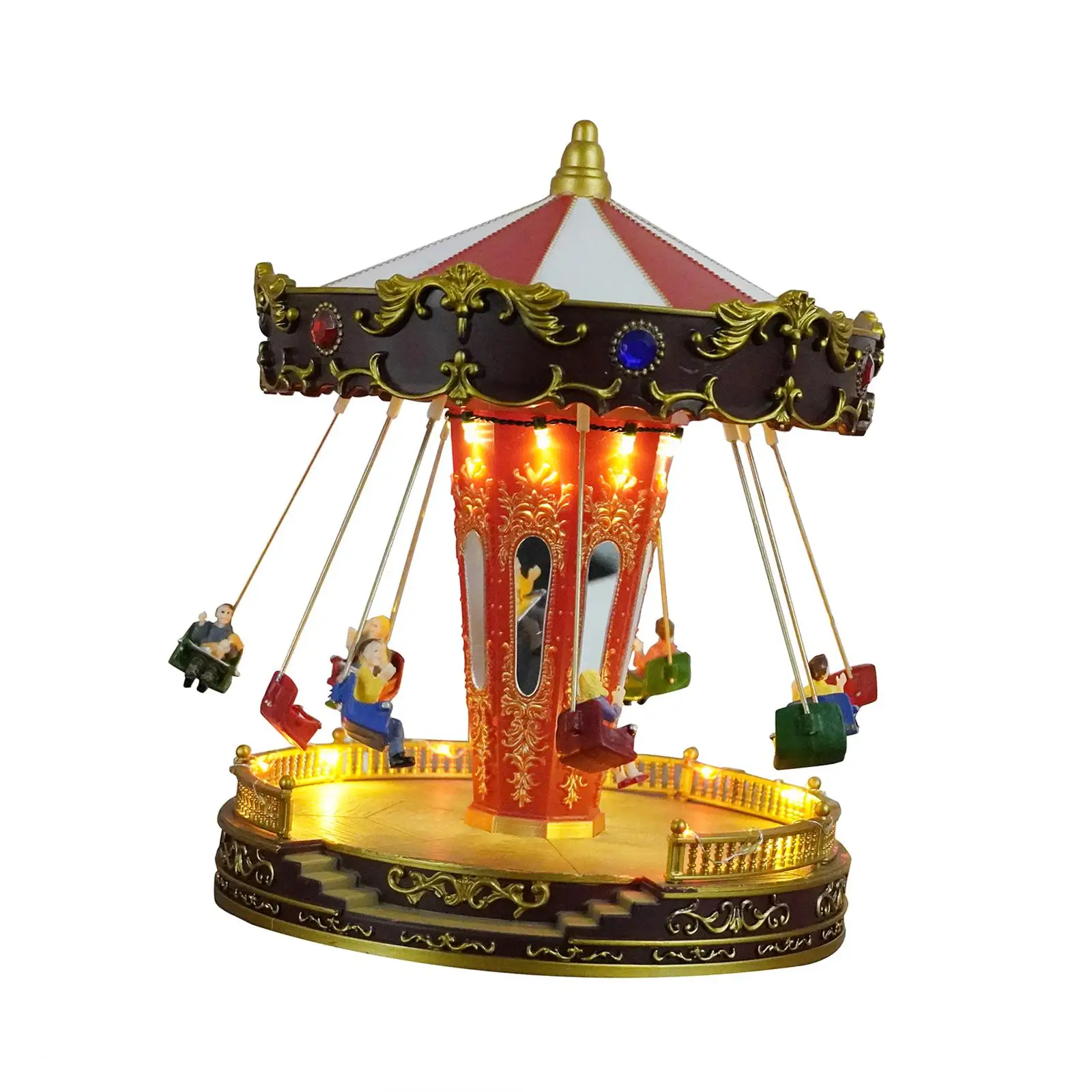 LED Christmas Carousel Decoration Music Box Animated Musical Carousel for Birthday Anniversary Valentine's Day Christmas Kids