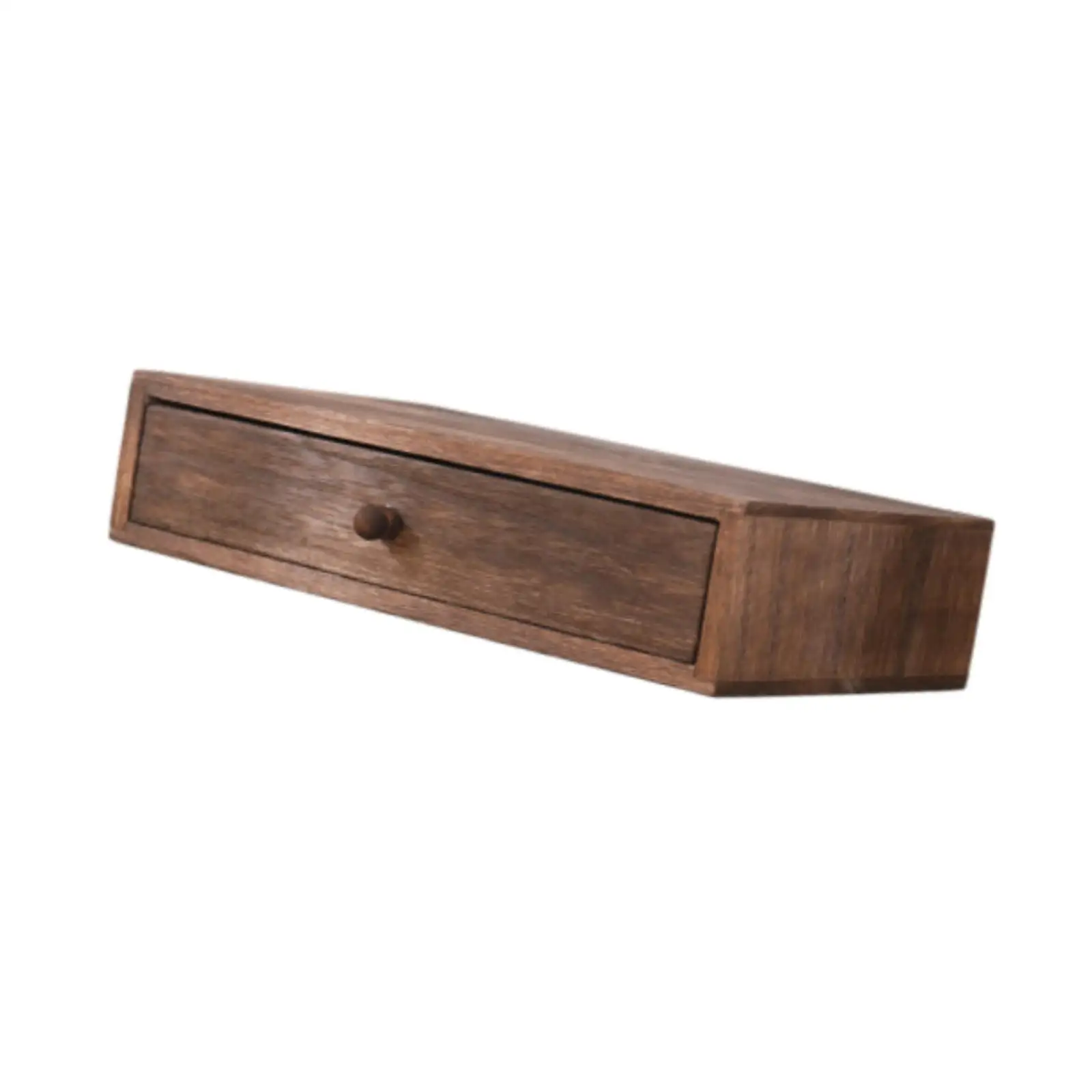 Wood Desktop Organizer Office Supplies Organizer with Drawer Versatile Cosmetic