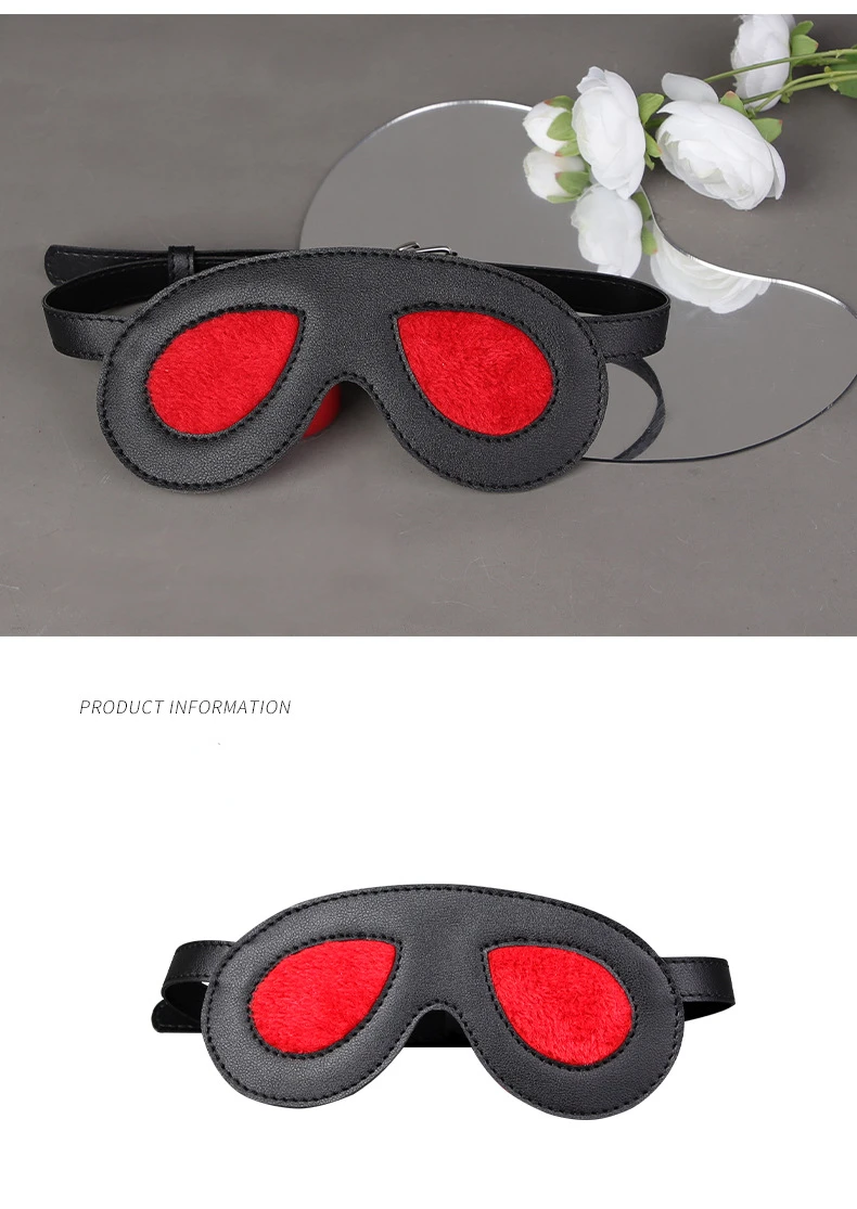 Masque En Cuir PU Pour Univers BDSM/bondage - Noir, Réglable, Neuf