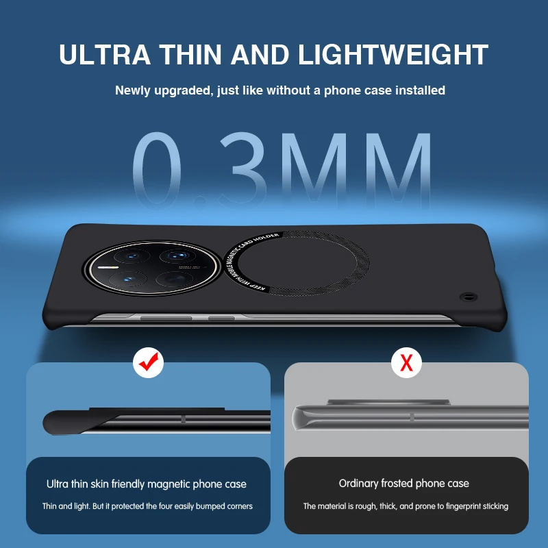 Sleek Frameless Luxury Magnetic Phone Case - Ultra Thin & Durable Back Cover Accessories