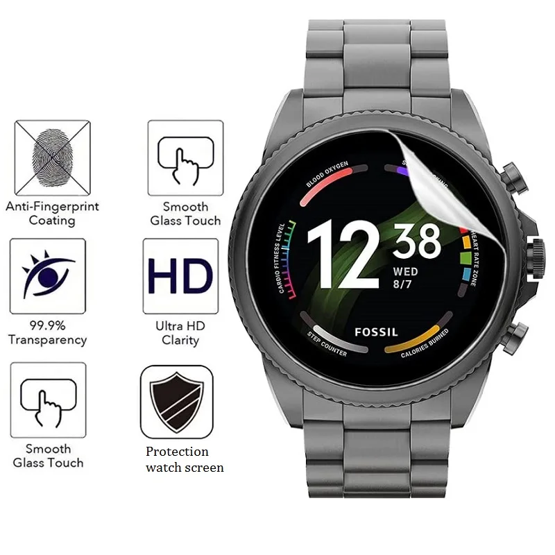 10PCS Soft TPU Hydrogel Protective Film for Fossil Gen Gen 5E