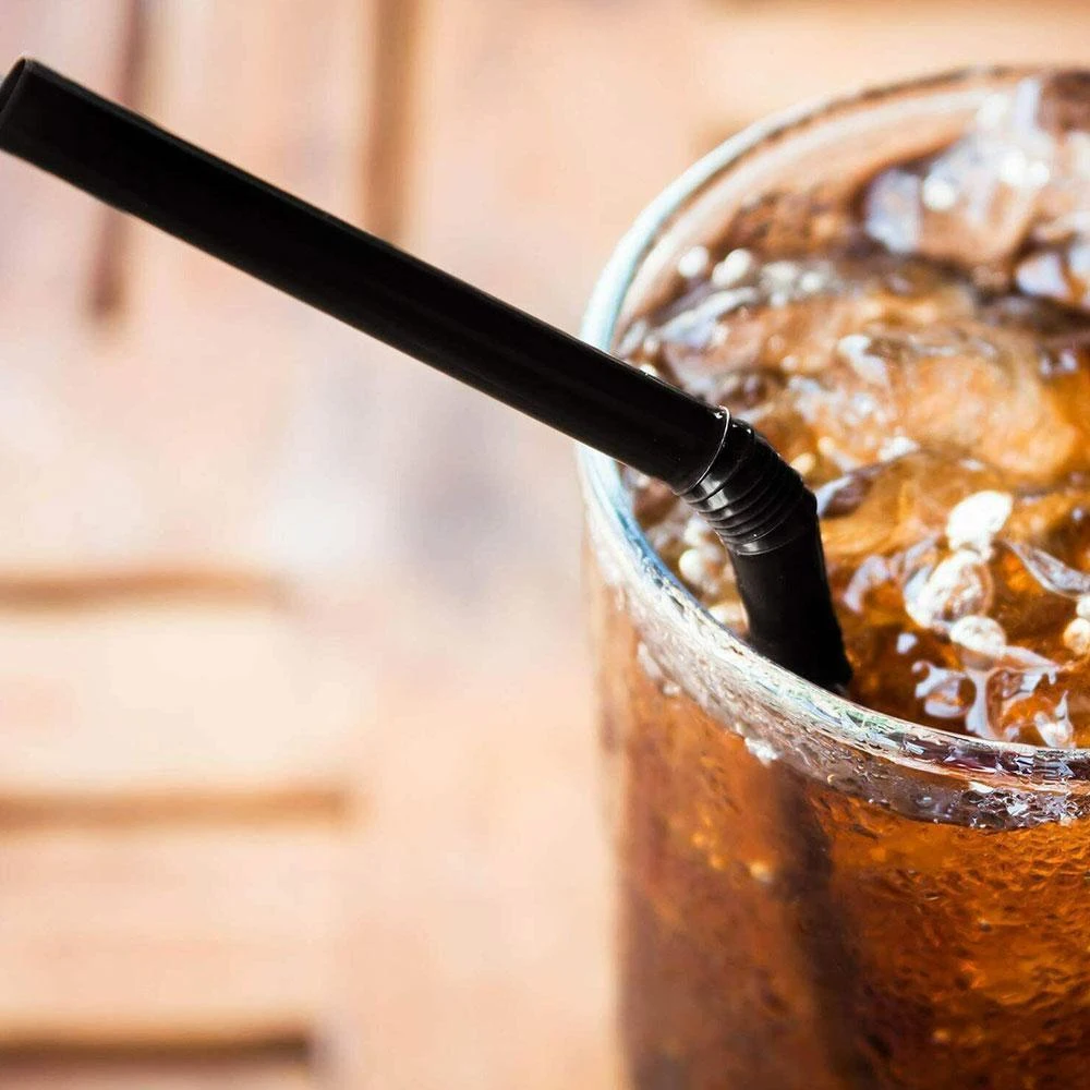 100 Pezzi) 100 Cannucce Flessibili Nere In Plastica Per Feste - Foto 8