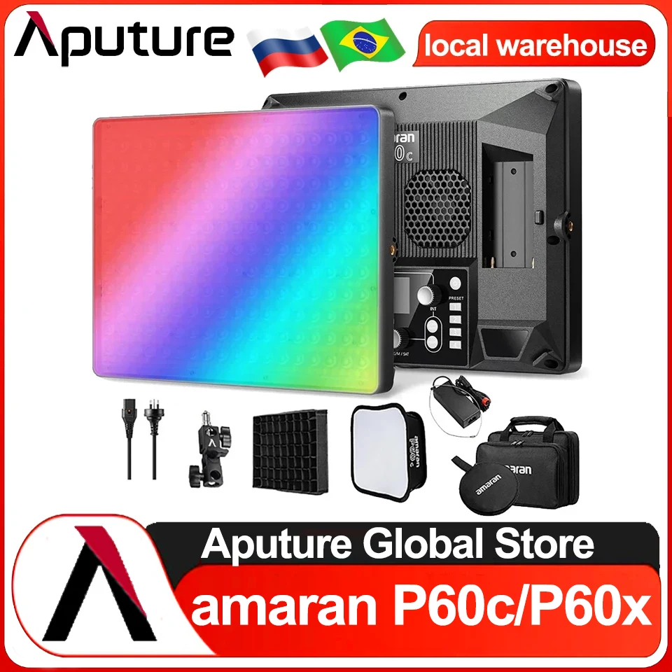 

Aputure Amaran P60c LED Light 2500-7500K Full-color RGBww 60W Amaran P60x Bi-color Photography Light for Short Video Shooting