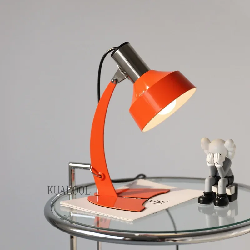 

Nordic Ins Vintage Fish Tail Table Lamp Designer Bright Orange Desk Lamp for Living Room Bedroom Beside Lights Study Reading