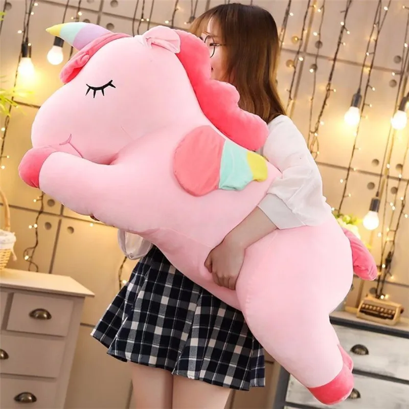 Kawaii Giant Unicorn Plush Toy Soft Stuffed Dolls 20-80cm Animal Horse Toys For Children Girl Pillow Birthday Gifts |