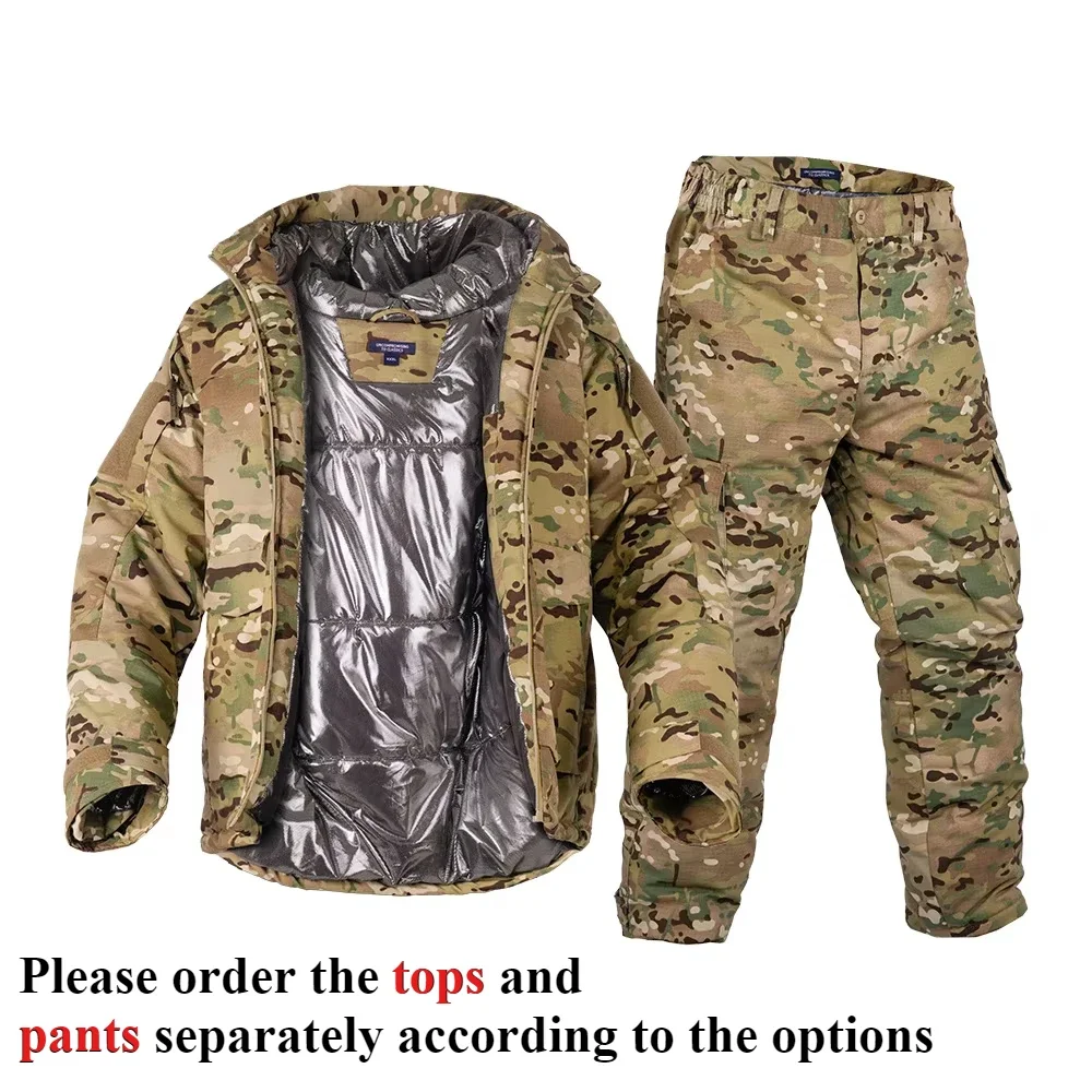 Giacca tattica giacca tattica uomo invernale Caccia Camouflage Escursionismo Cappotto da combattimento caldo con cappuccio Caccia Cappotti da campeggio
