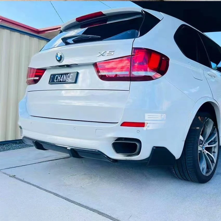 BMW X5 F15 M 스포츠 MP 스타일 리어 범퍼 립 디퓨저 스포일러 사이드 스플리터 커버 바디 키트 ABS 글로스 블랙 4개 (2014-2018)