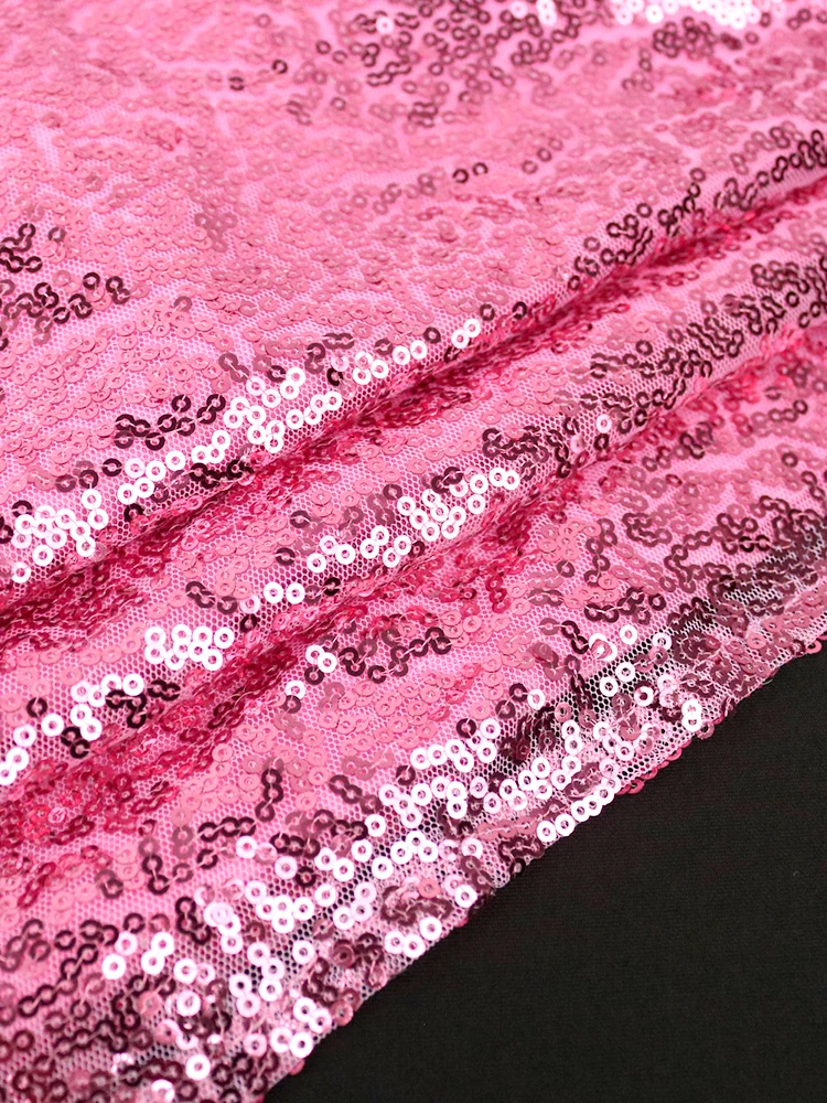 Pink Sequin Dress for Elegant Women Plus Size Party Ruffles Sleeveless Curvy Long Cocktail Chirstmas Evenging  Event Gowns 4XL