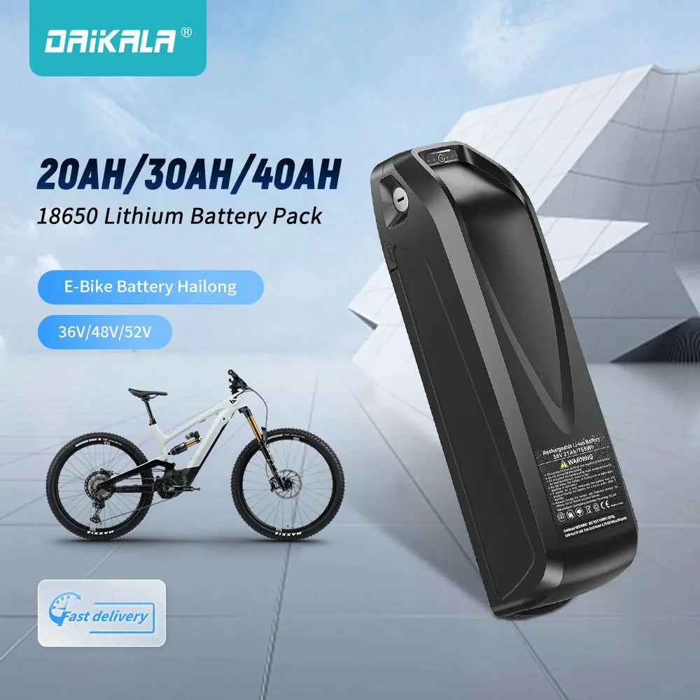 Batteria Ebike Hailong Polly36V 48V 52 V15Ah 20Ah 24Ah 25 Ah18650 21700 Batteria Bici Elettrica Per Motore 350W 500W 750W 1000W 1500W