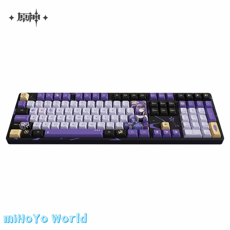 MiHoYo-원신 임팩트 공식 오리지널 게임용 키보드, 각청 테마 기계식 키보드 원신 주변 기기 생일 크리스마스 선물