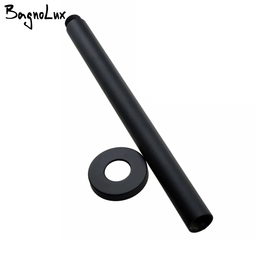 Ceiling Arm Matte Black Round Shower Arm Suitable For Shower Head Rain Sky Support Ceiling Mounted Bathroom Accessories