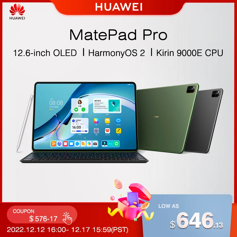 Huawei Matepad Pro 12.6 Inch Tablet 8gb 256gb Oled Screen 2560x1600