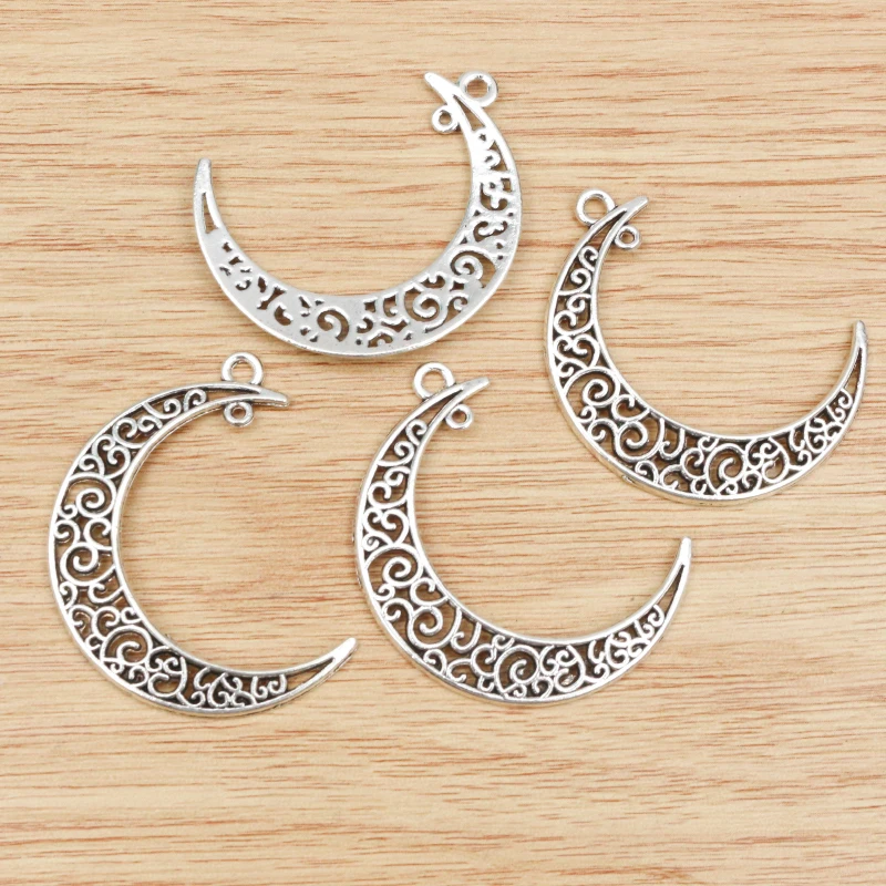 10pcs 41x30mm 7 색 도금 문 스타일 수제 부적 펜던트: 팔찌 목걸이 DIY