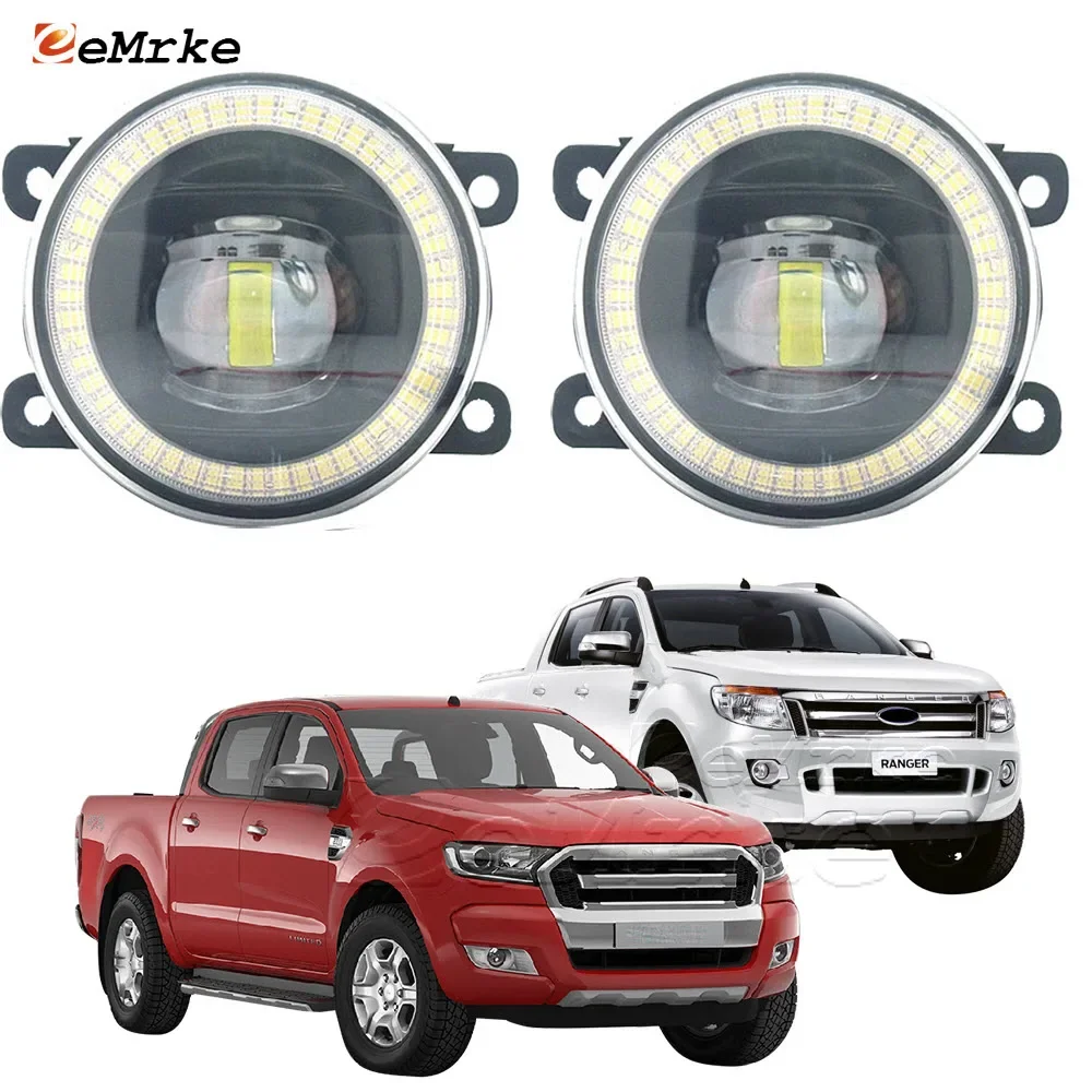 

Светодиодная противотуманная фара 15 Вт в сборе, линза для Ford Ranger T6 2012-2014 Ranger Facelift 2015-2017, дневные ходовые огни Angel Eye, Ptf