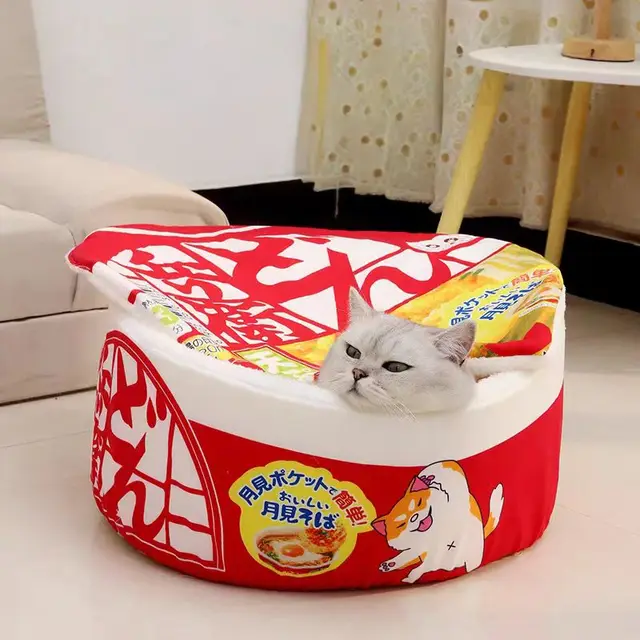 Pet Dog Cat House Kennel Super Large Instant Noodle Warm Dog Cat Nest Beds Cushion Udon Cup Noodle Pet Bed Cozy Nest Pet Dog Cat House Kennel Super Large Instant Noodle Warm Dog Cat Nest Beds Cushion Udon Cup Noodle Pet Bed Cozy Nest
