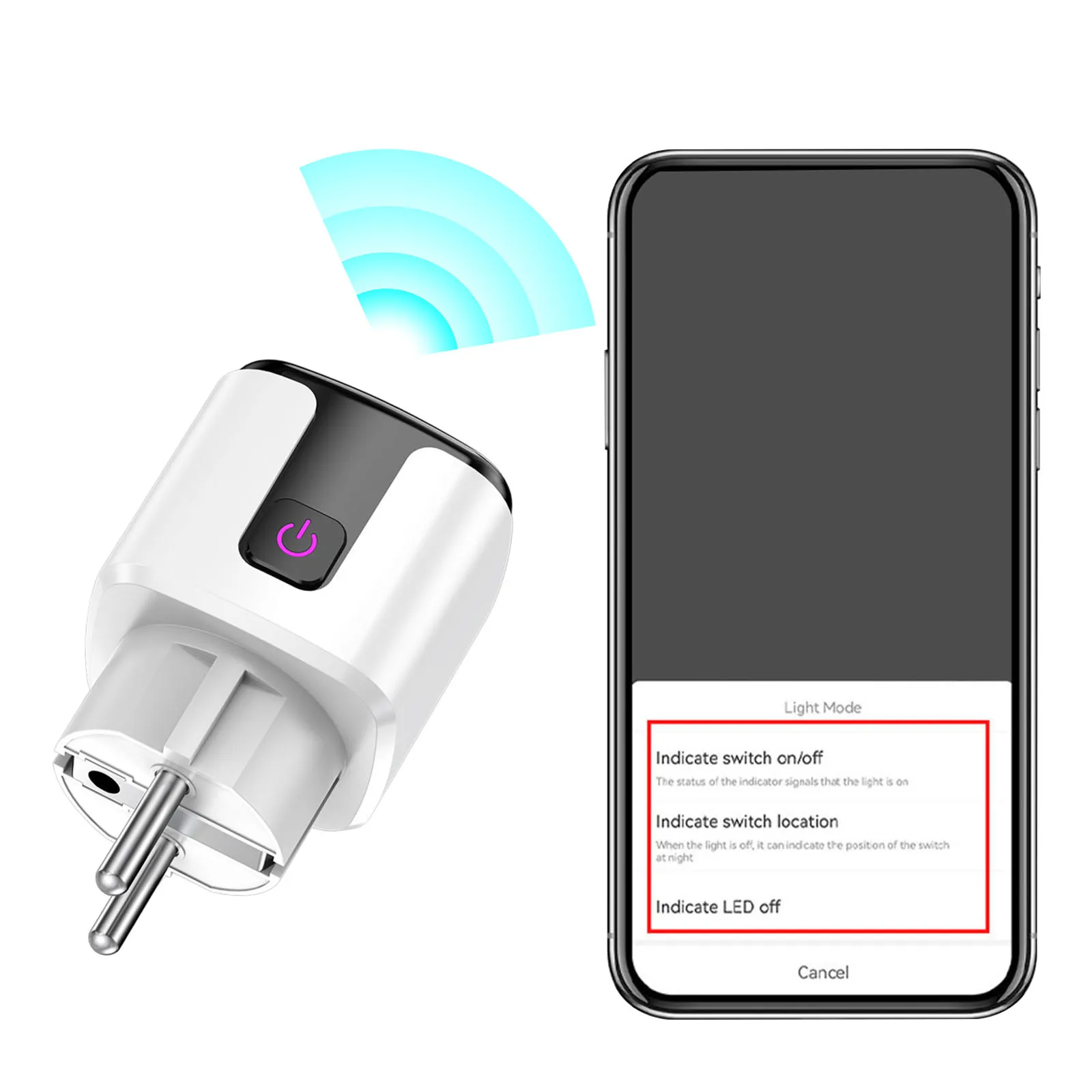 WiFi 스마트 콘센트 플러그는 Alexa Google Assistant와 호환됩니..