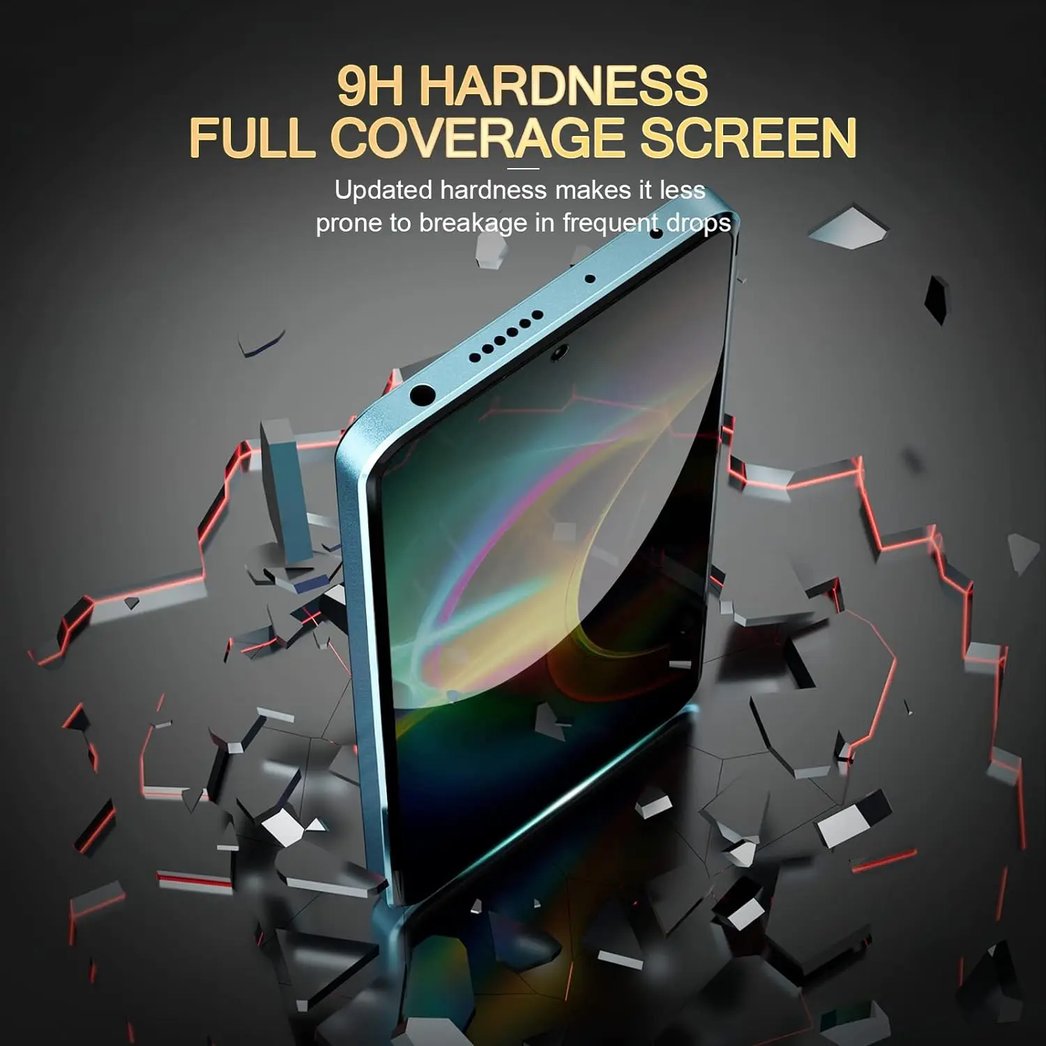 4-Pack Full Coverage Anti-Spy Anti-Scratch Tempered Glass Screen Protector