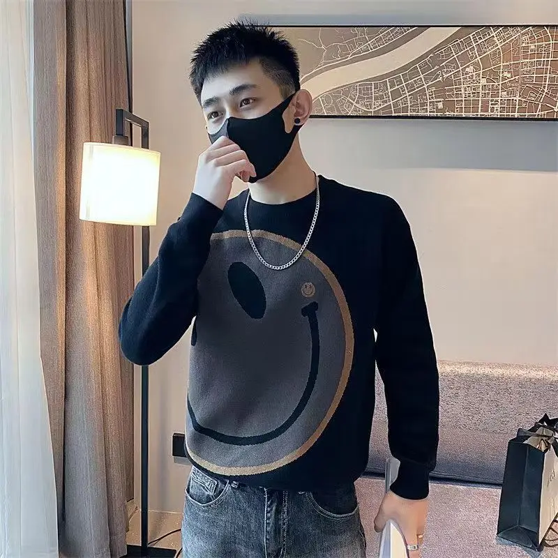 Felpa da uomo Nuovo autunno inverno strato base lavorato a maglia Elegante pullover di fascia alta 3