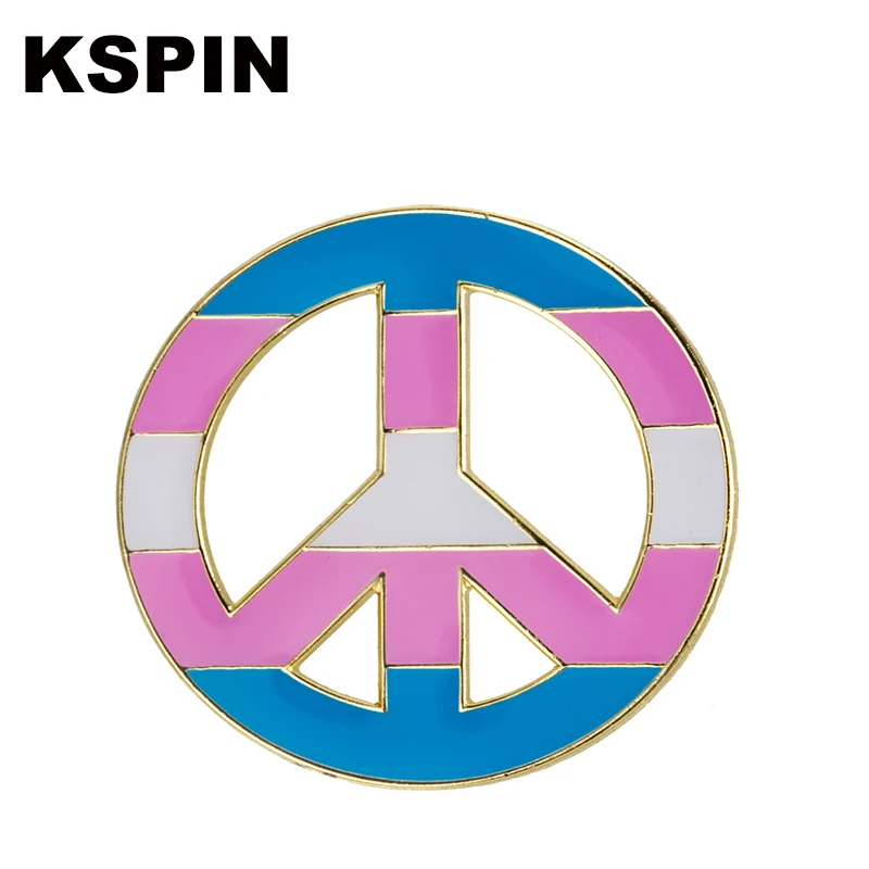 Metal Pin Transgender Flag Gay Pride Badge Set Square Buttons For Clothes 1pcs