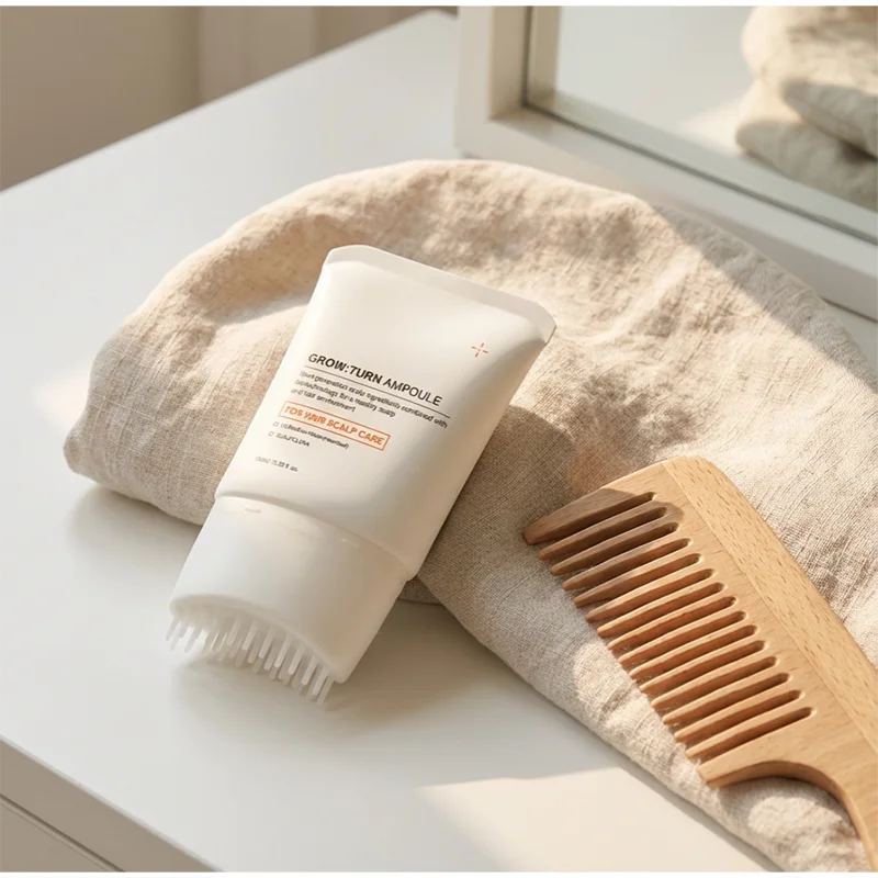 Essenza per la cura dei capelli 100ml con spazzola massaggiante integrata, nutre i follicoli piliferi, applicatore unisex, rinfrescante, siero portatile per la cura del cuoio capelluto - immagine 6
