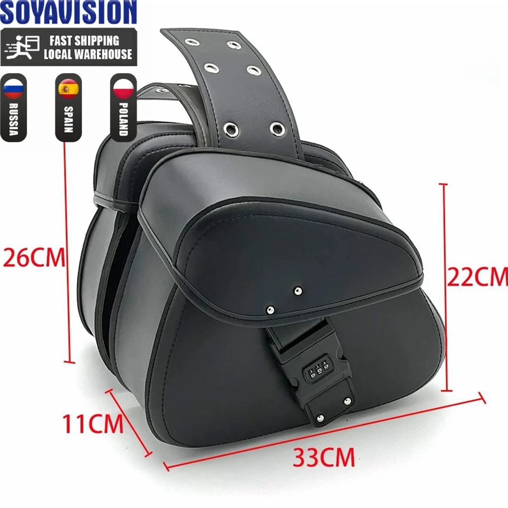 Sacoche de selle de moto universelle en cuir PU, m... - Grandado