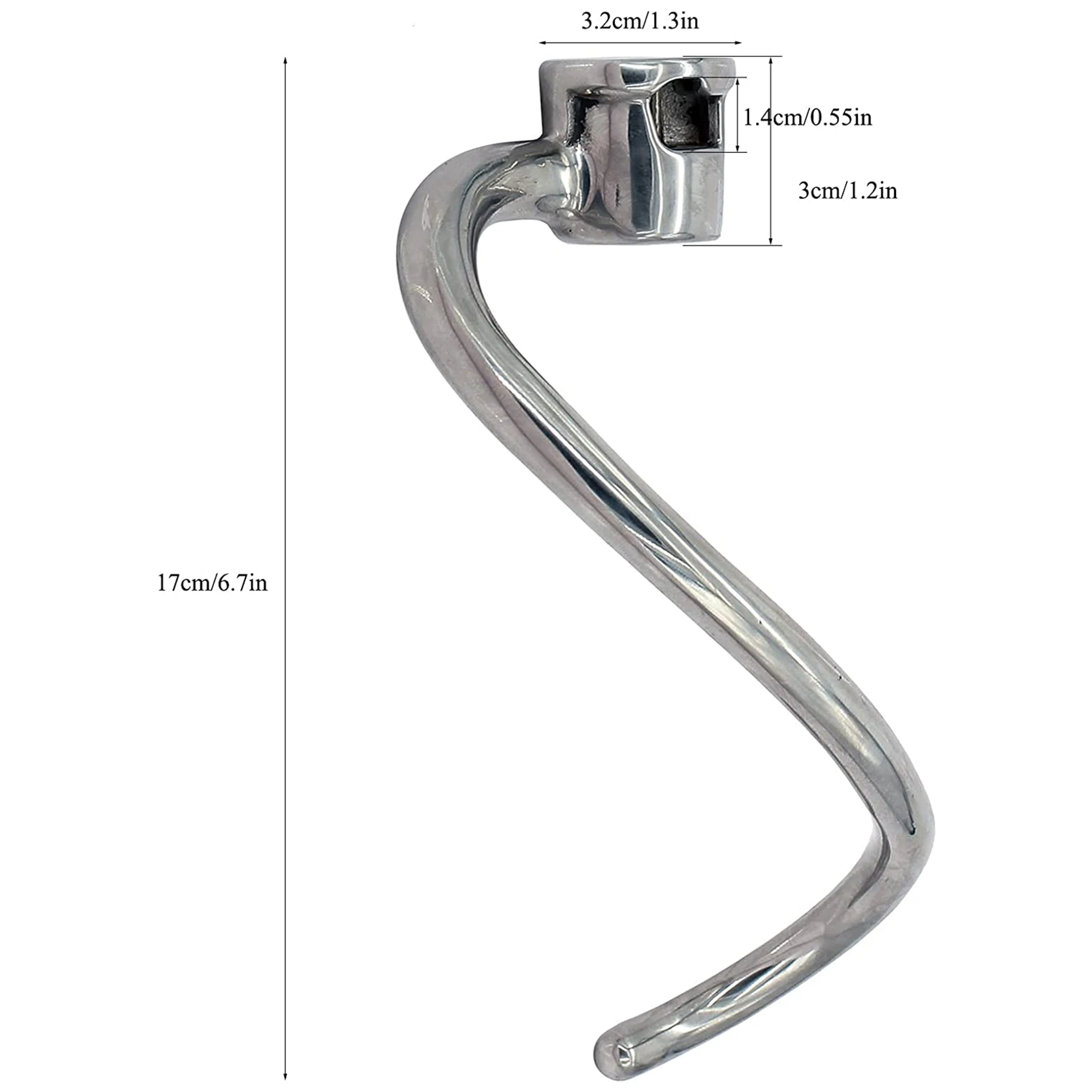 7 Quart Dough Hook Replacement for KitchenAid KSM7990 KSM7581 Stand Mixer-Stainless Steel HOT