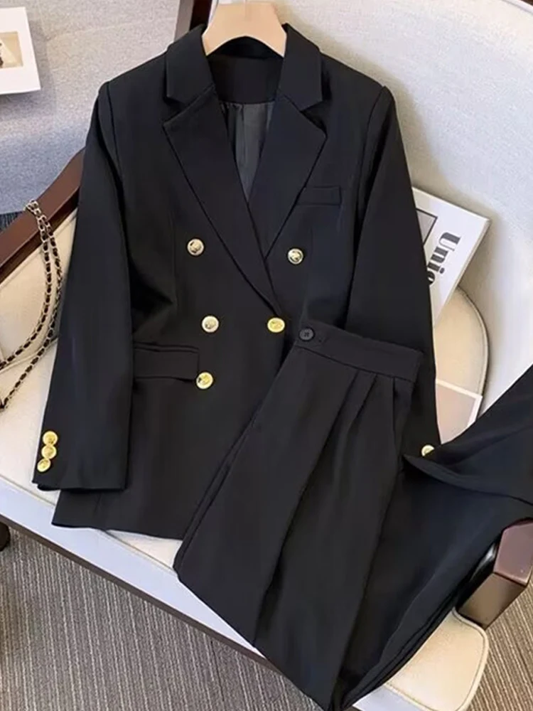 Elegant Decorative Pocket Blazer & Pants Set