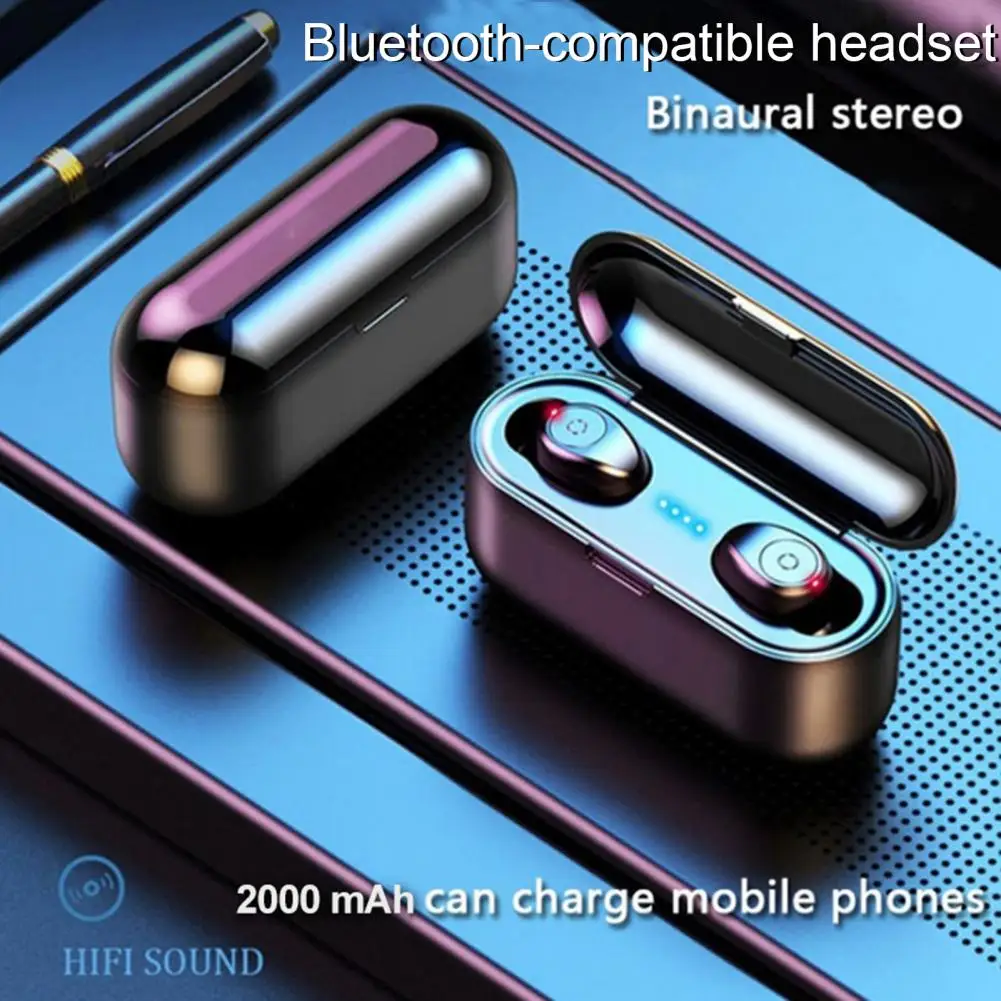 Tws F9 Wireless Earbuds Waterproof Binaural Stereo Abs Bluetooth ...